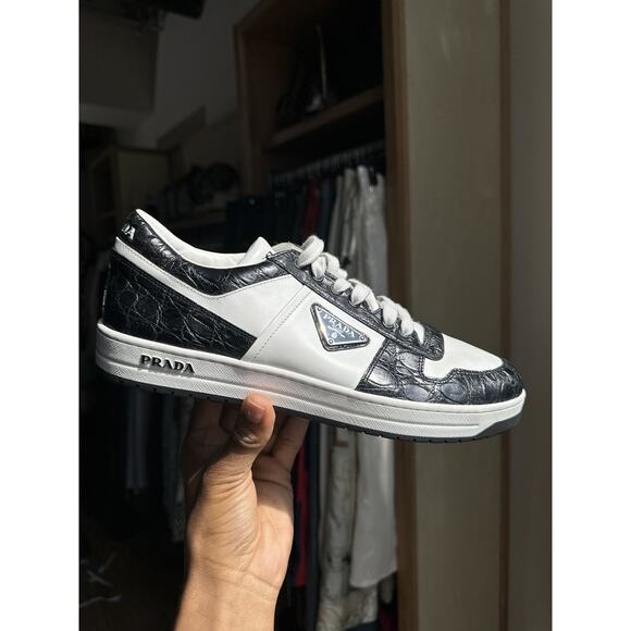 Prada $2,000 Downtown croc embossed sneaker - Picture 1 of 9